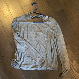 long sleeve sparkly workout top